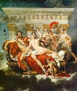Jacques-Louis David Mars Disarmed by Venus and the Three Graces painting